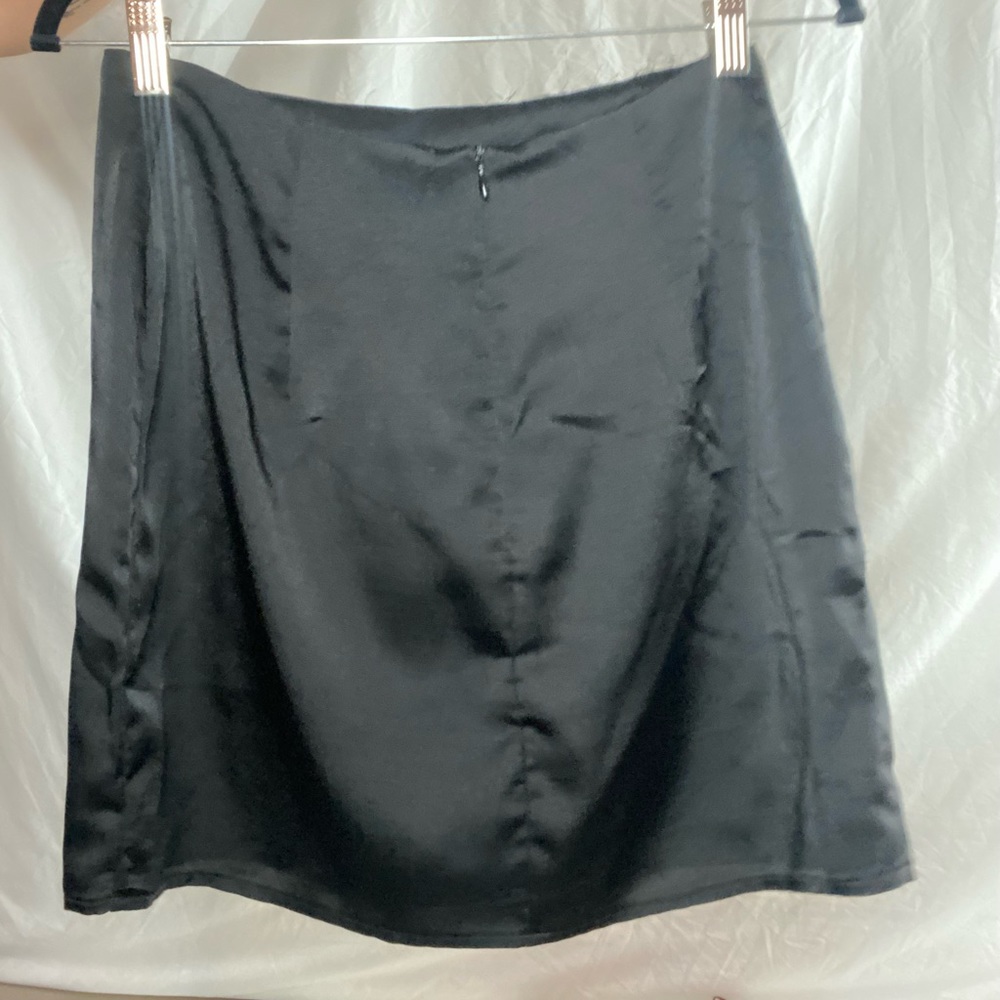 Satin mini skirt